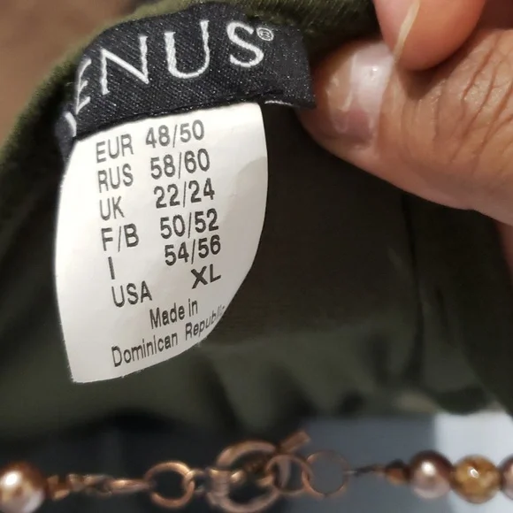 Venus Ladies Summer Dress Size XL Olive Green Light Weight Sleeveless - Picture 6 of 6